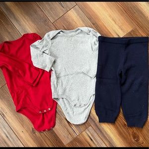 COPY - Bundle of Primary Long Sleeved Onesies & Sweater Pants